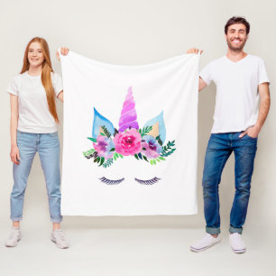 Manta Polar Cara de unicornio mágica