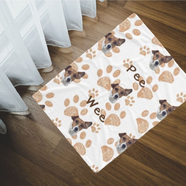 Manta Polar Cara divertida | Su nombre y foto de cara a perro (Subido por el creador)