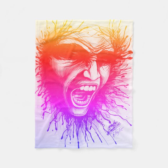 Manta Polar Cara gritando (Anverso)