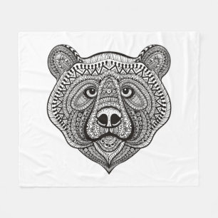 Manta Polar Cara inspirada del oso