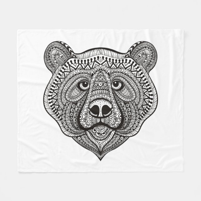 Manta Polar Cara inspirada del oso (Frente (Horizontal))