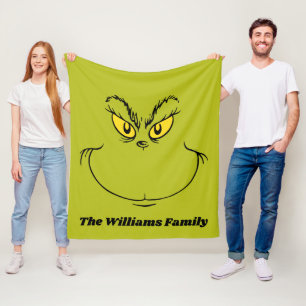 Manta Polar Cara personalizada de Cómo el Grinch robó la Navid