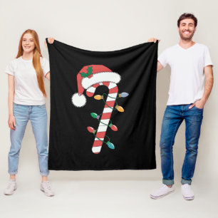 Manta Polar Caramelo de Navidad Caña Santa Navidad Niños 