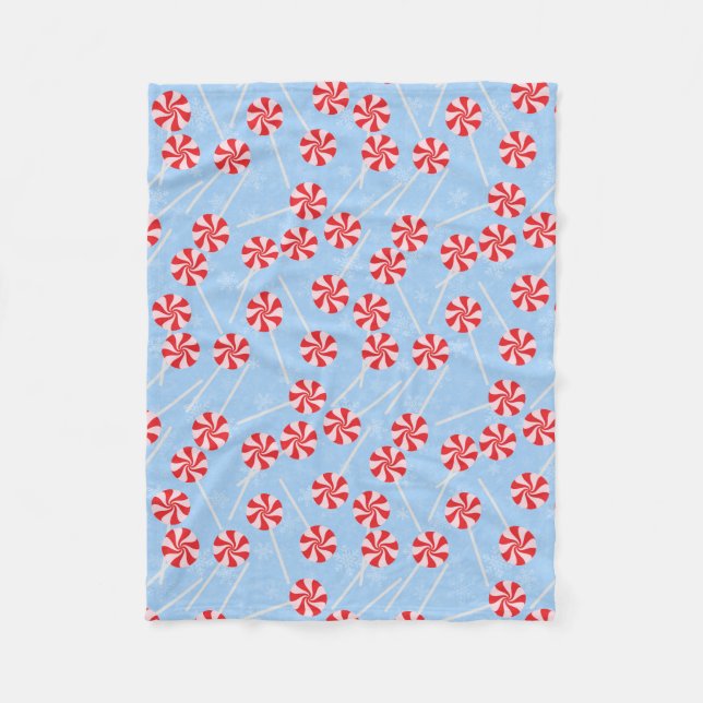 Manta Polar Caramelos de menta de Navidad (Anverso)