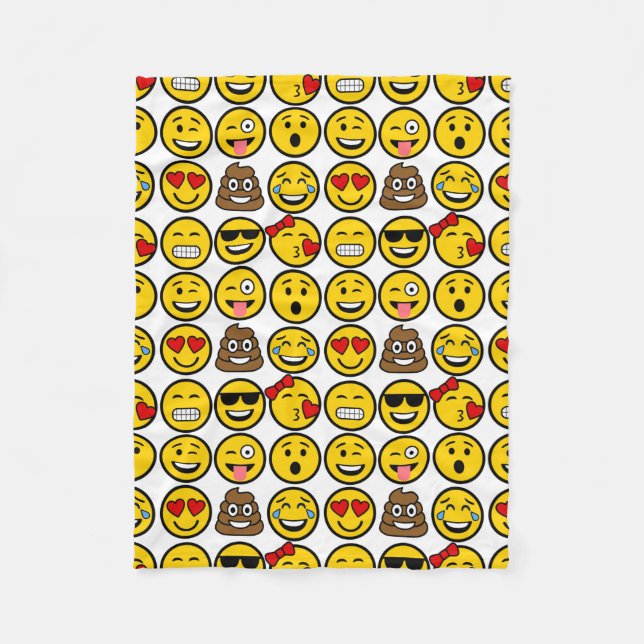 Manta Polar Caras de la emoción del modelo de la emoji de la (Anverso)