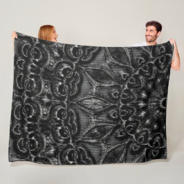 Manta Polar Carbón Mandala Fleece Blanket