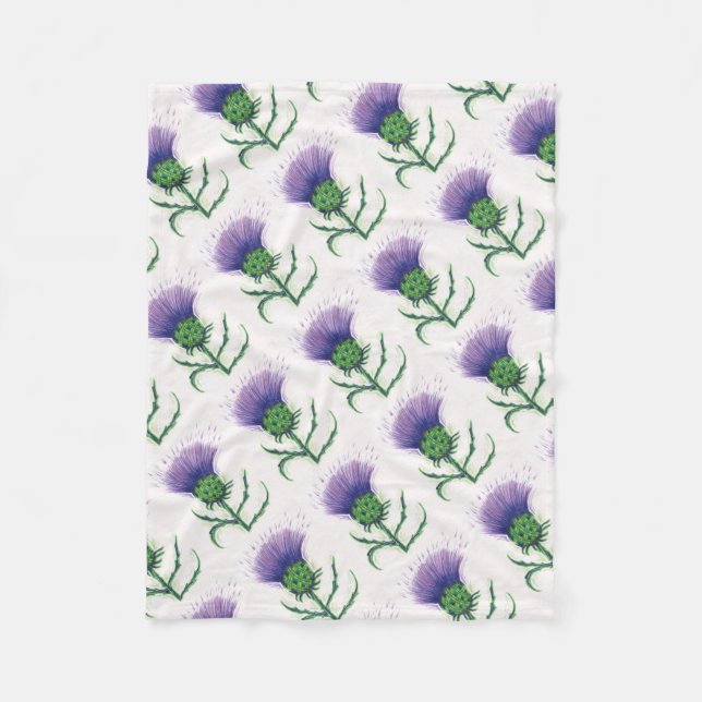 Manta Polar Cardo con una torsión del tartán (Anverso)