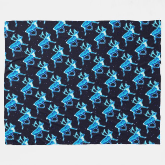 Manta Polar Caribú azul (reno) (Frente (Horizontal))