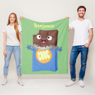 Manta Polar Caricatura de dibujos animados de un dulce chocola