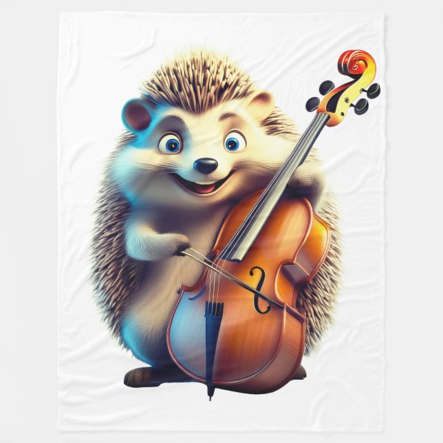 Manta Polar Caricatura, Personalizado, Ilustracion A musical (Anverso)