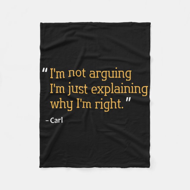 Manta Polar Carl Gift Cita Graciosa Cumpleaños Nombre Personal (Anverso)