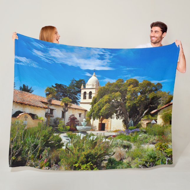 Manta Polar CARMEL MISION BASILICA Fleece Blanket (In situ)