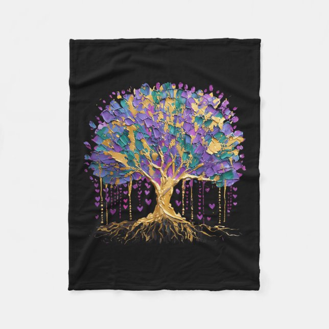 Manta Polar Carnaval de Nueva Orleans 2025 del Mardi Gras (Anverso)