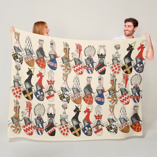 MANTA POLAR CARNE DE ARMAS DE PARTIDOS DE TORNEO MEDIEVAL (In situ)