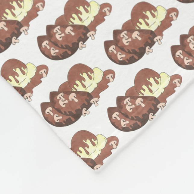 Manta Polar Carne De Carne Hojas De Carne Patatas De Hondo Pes (Esquina)