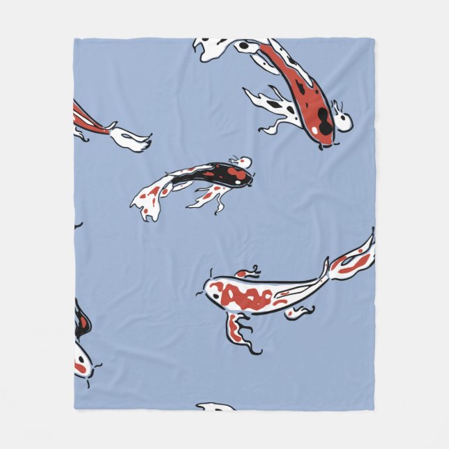 Manta Polar Carne de pez patrón koi koi carpa (Anverso)