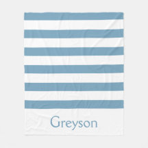 Carolina azul y rayas blancas personalizadas