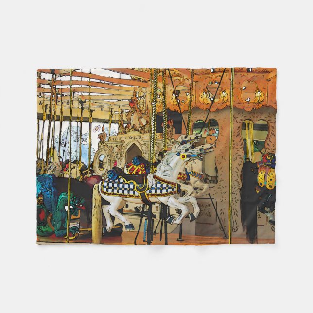 Manta Polar Carousel Magic - Merry-go-Round (Frente (Horizontal))