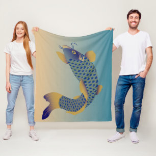 Manta Polar Carpa, diseño japonés
