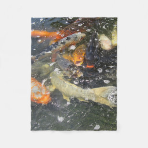 Manta Polar Carpa japonesa Koi Pescado Nadando