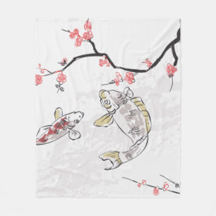 Manta Polar carpa koi pez naturaleza paisaje vista sketch illu