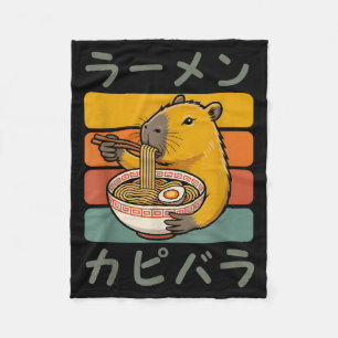 Manta Polar Carpincho Anime Gráfico Ramen Kawaii Japonés Vinta