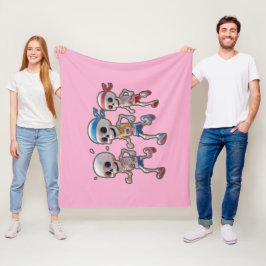 Manta Polar “Carrera de esqueleto de dibujos animados en 3D •