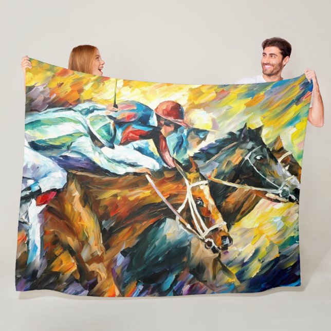 Manta Polar Carreras de caballos XL Fleece Blanket (In situ)