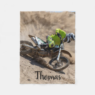 Manta Polar Carreras motocross de moto sucia personalizada