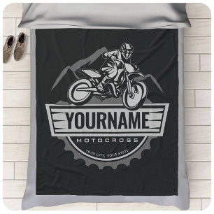 Manta Polar Carreras personalizada de Motocross Rider Dirt Bik