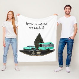 Manta Polar Carretera de carros de camping retro Cama de la fl