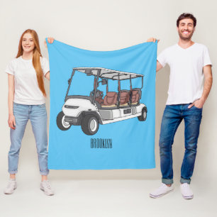 Manta Polar Carro de golf / ilustracion personalizado de coche