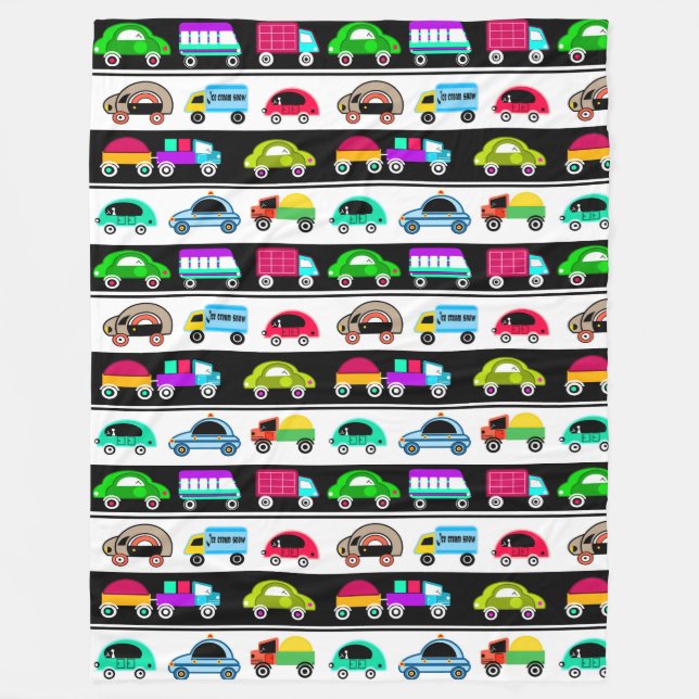 Manta Polar Carros divertidos (Anverso)