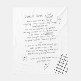 Manta Polar Carta a la hermana