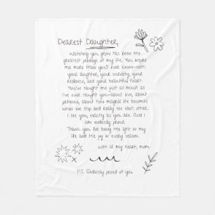 Manta Polar Carta a la hija