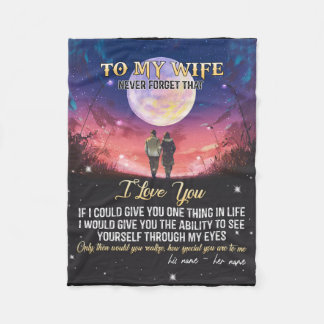 Manta Polar Carta A Mi Esposa El día de San Valentín Gift