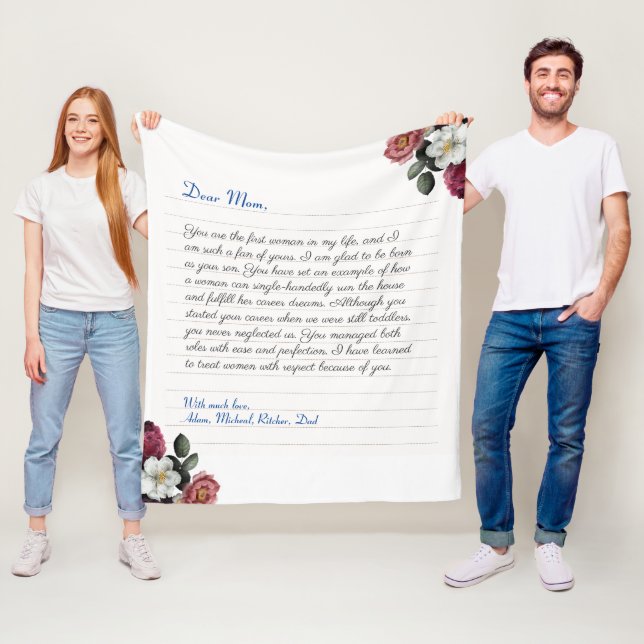 Manta Polar Carta de amor escrita a mano por un Personalizado  (In situ)