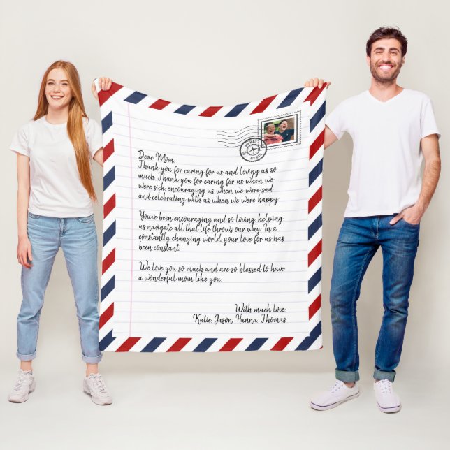 Manta Polar Carta de amor personalizada Correo fotográfico esc (In situ)