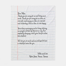 Manta Polar Carta de Navidades personalizados manuscrita