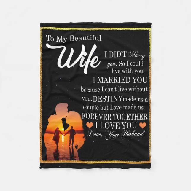 Manta Polar Carta Personalizada A Mi Esposa, Pareja San Valent (Anverso)