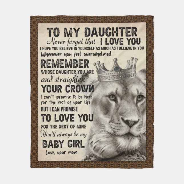 Manta Polar Carta Personalizada A Mi Hija (Anverso)