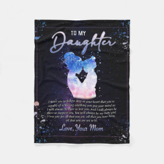 Manta Polar Carta personalizada a mi hija, abierta para