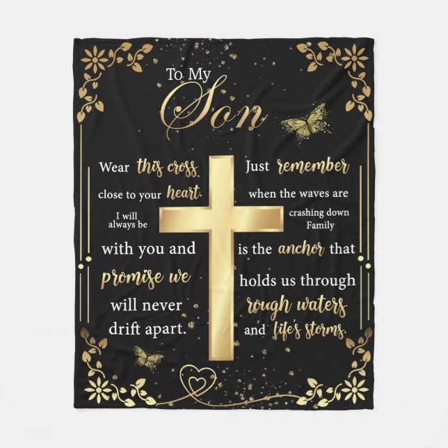 Manta Polar Carta Personalizada A Mi Hijo (Anverso)