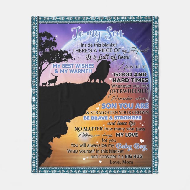 Manta Polar Carta Personalizada A Mi Increíble Hijo (Anverso)