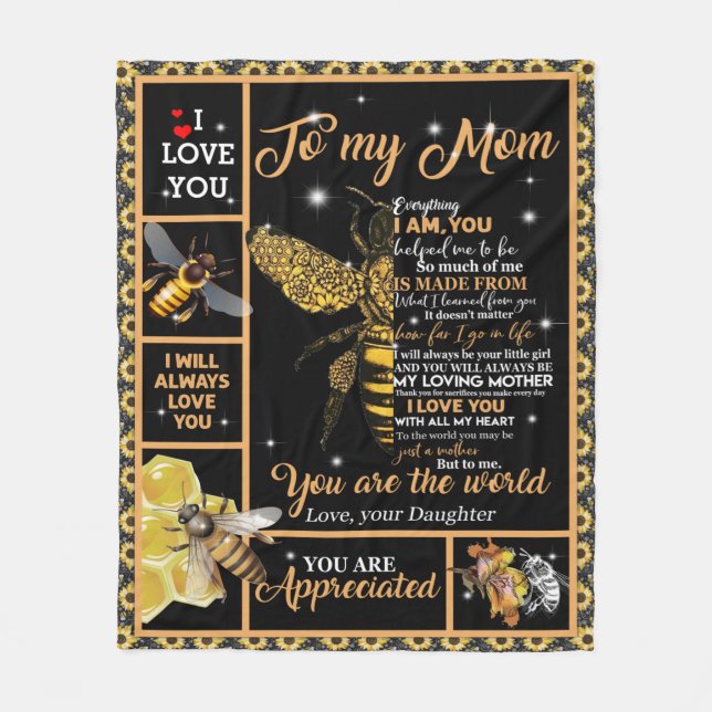 Manta Polar Carta Personalizada A Mi Mamá Querida (Anverso)