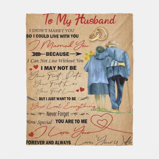 Manta Polar Carta Personalizada A Mi Marido (Anverso)