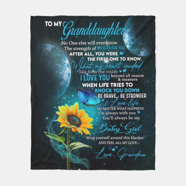 Manta Polar Carta Personalizada A Mi Nieta (Anverso)