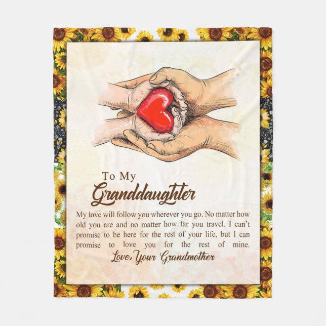 Manta Polar Carta personalizada a mi nieta (Anverso)