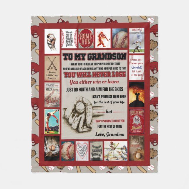 Manta Polar Carta Personalizada A Mi Nieto, Abuela Amor (Anverso)