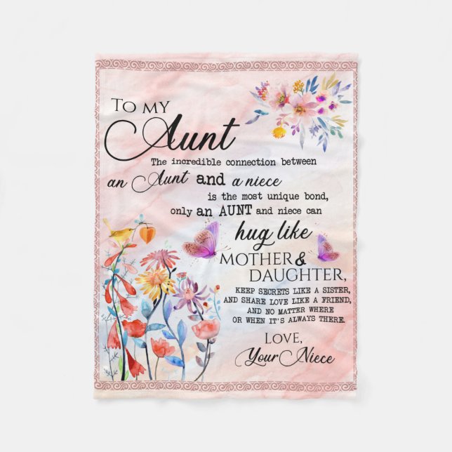 Manta Polar Carta personalizada a mi tía (Anverso)